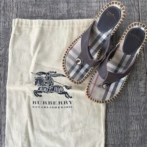 Burberry thong espadrille sandals size 36